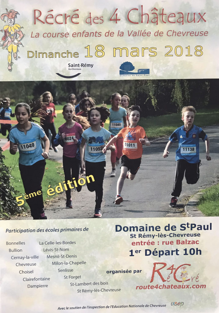 Course enfants Récré 4 chateaux 2018 au Domaine de Saint-Paul